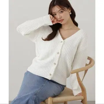 프로포션 바디 드레싱 시스루 니트 미들 가디건