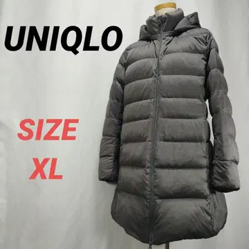 유니클로 심리스 다운 다운 코트 그레이 여성용 XL