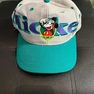 90s 빈티지 미키 디즈니 자수 캡