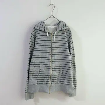 4172 백넘버 후드티 풀 집업 보더 그레이 M