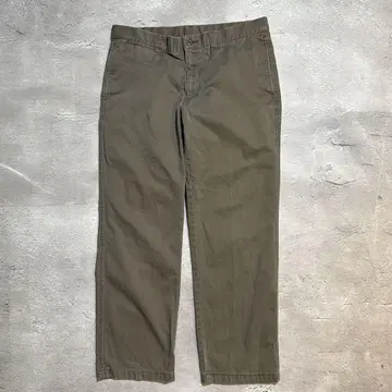 올드 UNIQLO 빈티지풍 치노 팬츠 카키 와이드 스트레이트 남성용