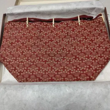 코슈 인덴 우에하라 유시치 합찰 복조리 작은 벚꽃 창포 패턴 빨간색