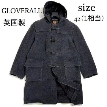 GLOVERALL 영국제 더플 코트 차콜 그레이 42 울