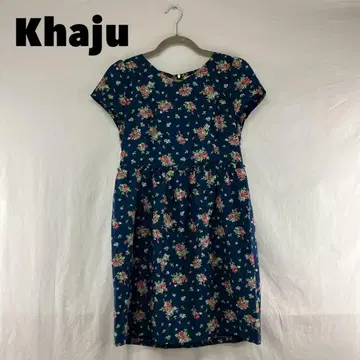 W0688S Khaju 꽃무늬 무릎 기장 원피스