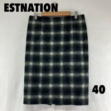 W0691S ESTNATION 무릎 기장 타이트 스커트