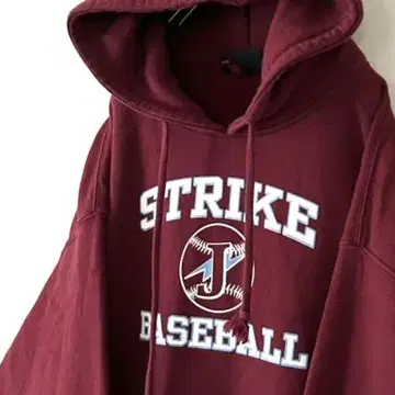 Pennant 스트라이크 맨투맨 후드티 2XL 레드 빨간색 구제 의류