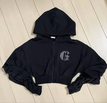 GYDA G BIJOU 숏 맨투맨 ZIP UP 후드티