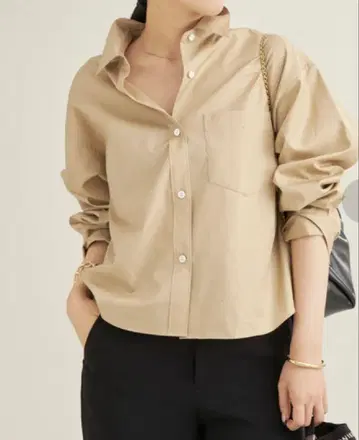 Plage COTTON POCKET 셔츠 베이지 프리 사이즈