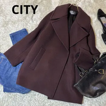 새상품급*CITY 슈퍼 140 빅 칼라 숏코트 정가 49,500엔