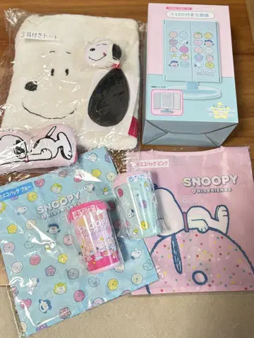 스누피 복권 삼면경, 토트 등 총 8점 세트