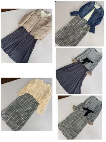 가을/겨울 깔끔한 캐주얼 코디 셋업 7개 묶음 판매