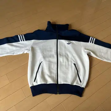 adidas 집업 자켓 화이트/네이비