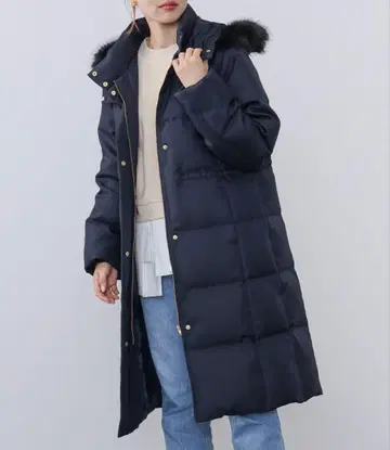 새상품급 BEAMS HEART 후드 부착 롱 코트 L 사이즈