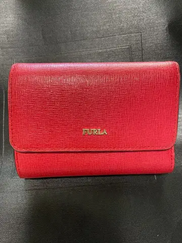 FURLA 3단 폴더형 지갑 빨간색