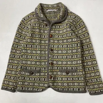 Mademoiselle NONNON 울 페어아일 니트 자켓