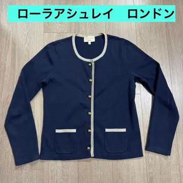로라 애슐리 LAURA ASHLEY 가디건 네이비 사이즈 2