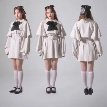 bubbles 블라우스 플리츠 스커트 셋업