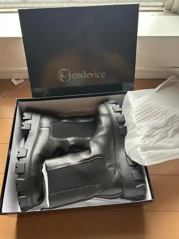 endevice 블랙 사이드 고어 부츠 42 26cm