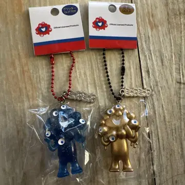 오사카 간사이 만박 미야쿠미야쿠 글리터 골드 컬러 키링 2종