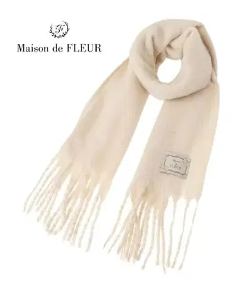 미사용 Maison de FLEUR 프린지 스톨 (아이보리) 2-1