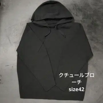 쿠튀르 브로치 couturebrooch 니트 후드티 블랙