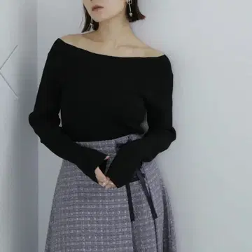NATURALBEAUTYBASIC 리브 베이직 시리즈 보트넥 니트