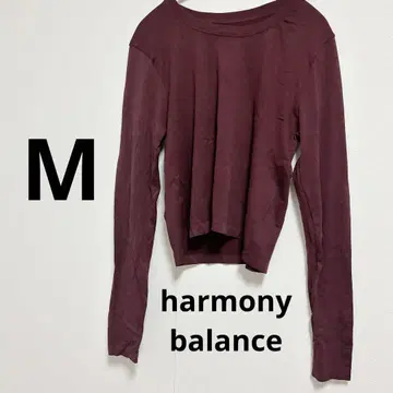 harmony balance 버건디 긴팔 T셔츠 M 여성용