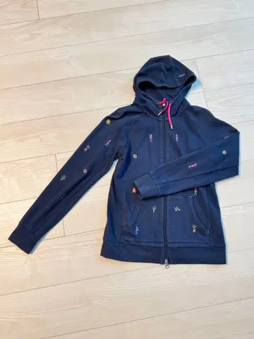 먼싱웨어 여성용 후드티 M 사이즈 자수 네이비 골프