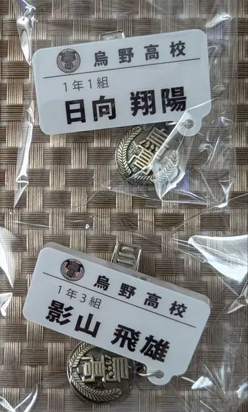 하이큐!! 참 포함 네임 배지 히나타 카게야마
