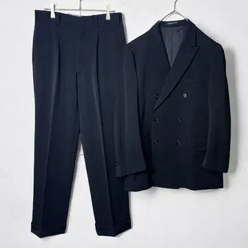 타카시마야 ELEFIT 더블 수트 셋업 블랙 비즈니스 포멀