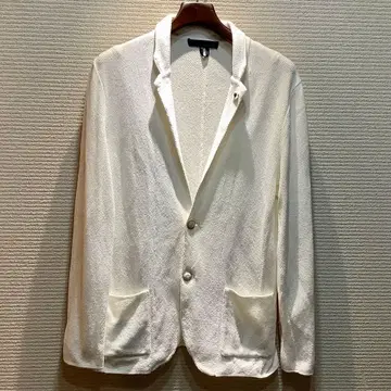 남성용 LARDINI 라르디니 플라워 라벨핀 니트 자켓
