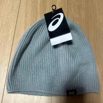 미사용 택 포함 [ asics ] 비니 모자 니트 모자 원 포인트