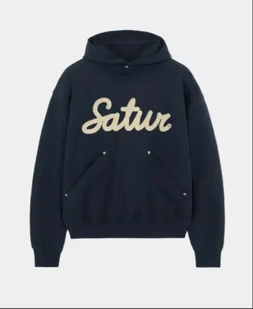 SATUR 후드티 한국 네이비 y2k
