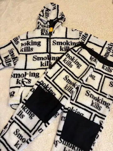 FR2 Smoking Kills 플리스 자켓 팬츠 셋업
