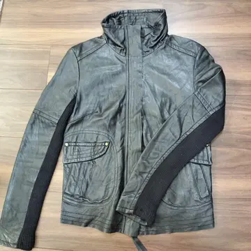 가죽 자켓 스탠드 카라 블랙