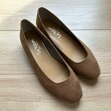 루탈론 스퀘어 플랫슈즈 스웨이드 카멜