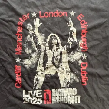 Richard Ashcroft oasis25 투어 T셔츠 M