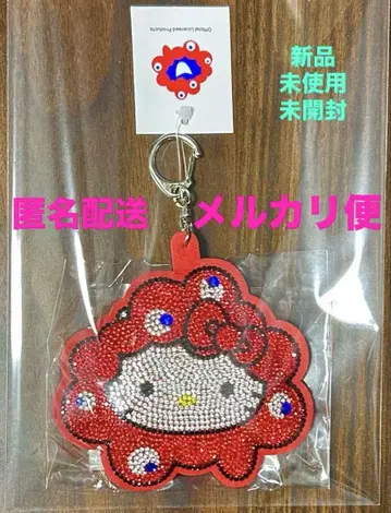 오사카 엑스포 미야쿠미야쿠 키티 변신 반짝이 가죽 키링 콜라보