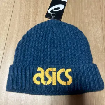 asics BIG LOGO KNIT BEANIE 마그네틱 블루 OS