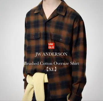 유니클로 JW ANDERSON 브러쉬드 코튼 오버사이즈 셔츠 XL