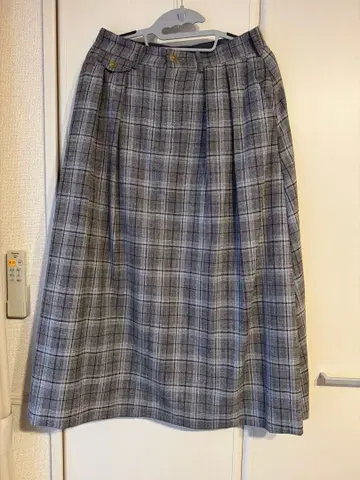 BEAMS BOY 체크 무늬 롱 스커트