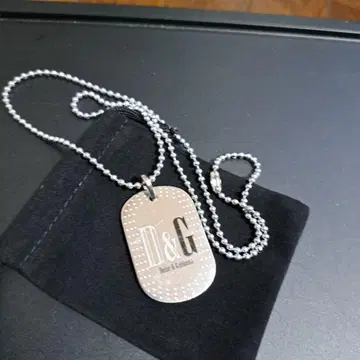 D&G 도그택 목걸이 실버