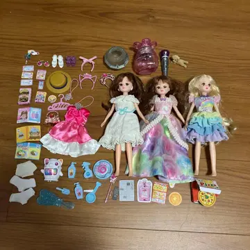 리카짱 인형 3체 세트와 잡화 세트