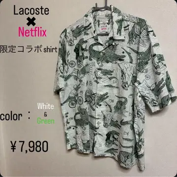 Lacoste x Netflix 한정판 콜라보 알로하 셔츠
