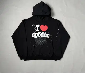 I sp5der 블랙 후드티