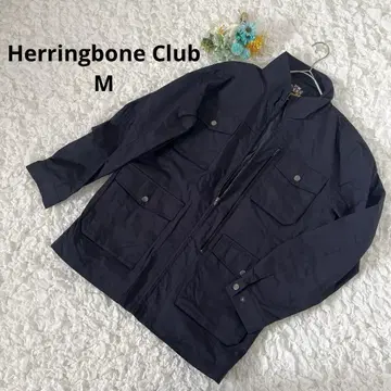 헤링본 클럽 발수 나일론 블루종 필드 자켓 네이비 컬러 M