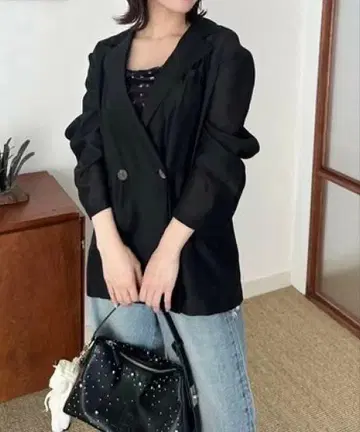 Lily brown 세미 시어 자켓