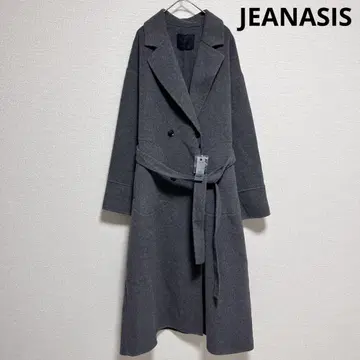 새상품 지나시스 W 체스터 울 리버 롱 코트 벨트 벨티드