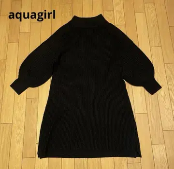 aquagirl 블랙 니트 원피스