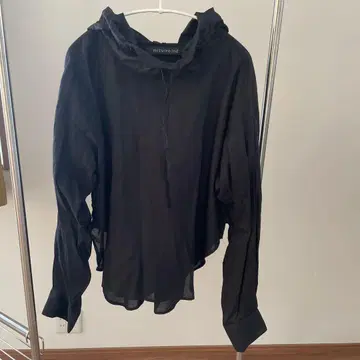 mizuiro ind 블랙 후드 부착 셔츠